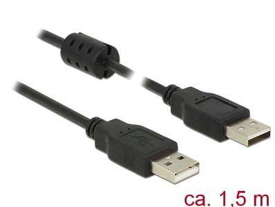 Câble USB 2.0 Type-A mâle > USB 2.0 Type-A mâle 1,5 m noir