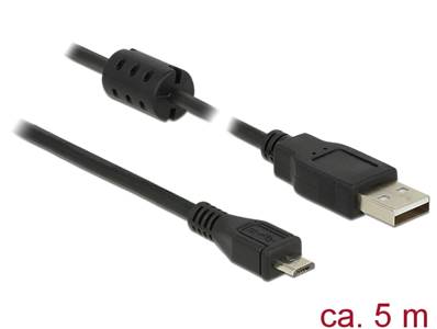 Câble USB 2.0 Type-A mâle > USB 2.0 Micro-B mâle 5,0 m noir