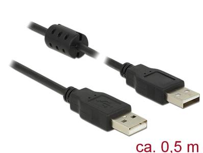 Câble USB 2.0 Type-A mâle > USB 2.0 Type-A mâle 0,5 m noir