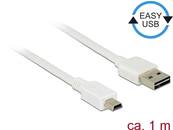 Câble EASY-USB 2.0 Type-A mâle > USB 2.0 Type Mini-B mâle 1 m blanc