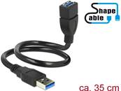 Câble USB 3.0 Type-A mâle > USB 3.0 Type-A femelle ShapeCable 0,35 m