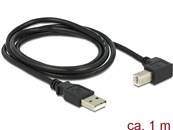 Câble USB 2.0 Type-A mâle > USB 2.0 Type-B mâle coudé 1 m noir