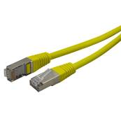 Cable réseau RJ45 Cat6a jaune 0.50m