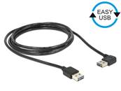 Câble EASY-USB 2.0 Type-A mâle > EASY-USB 2.0 Type-A mâle coudé vers la gauche / droite 1 m