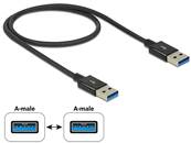 Câble USB SuperSpeed 10 Gbps (USB 3.1 Gen 2) USB Type-A mâle > USB Type-A mâle 0,5 m noir coaxial Pr