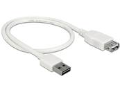 Câble d'extension EASY-USB 2.0 Type-A mâle > USB 2.0 Type-A femelle blanc 0,5 m