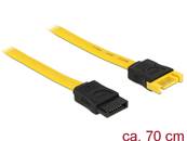 Câble d'extension SATA 6 Gb/s mâle > SATA femelle 70 cm jaune