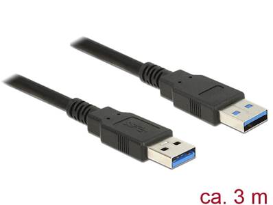 Câble USB 3.0 Type-A mâle > USB 3.0 Type-A mâle 3,0 m noir