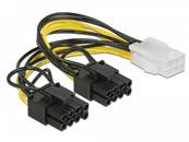 Câble d'alimentation PCI Express 6 broches femelle > 2 x 8 broches mâle 15 cm