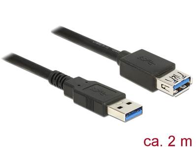 Câble d'extension USB 3.0 Type-A mâle > USB 3.0 Type-A femelle 2,0 m noir