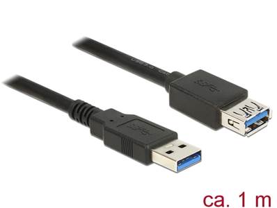 Câble d'extension USB 3.0 Type-A mâle > USB 3.0 Type-A femelle 1,0 m noir