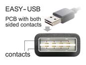Câble EASY-USB 2.0 Type-A mâle coudé vers la gauche / droite > USB 2.0 Type Mini-B mâle 5 m