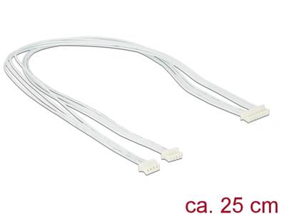 Câble embase 8 broches 1,25 mm USB 2.0 femelle > 2 x Embase 4 broches 1,25 mm USB 2.0 femelle 25 cm