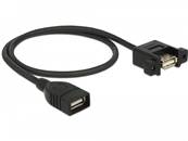 Câble USB 2.0 Type-A femelle > USB 2.0 Type-A femelle à montage sur panneau 0,5 m