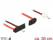 Câble SATA 6 Gb/s à 7 broches femelle + alimentation à 4 broches femelle pour disquette (5 V) > SATA