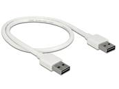 Câble EASY-USB 2.0 Type-A mâle > EASY-USB 2.0 Type-A mâle 0,5 m blanc